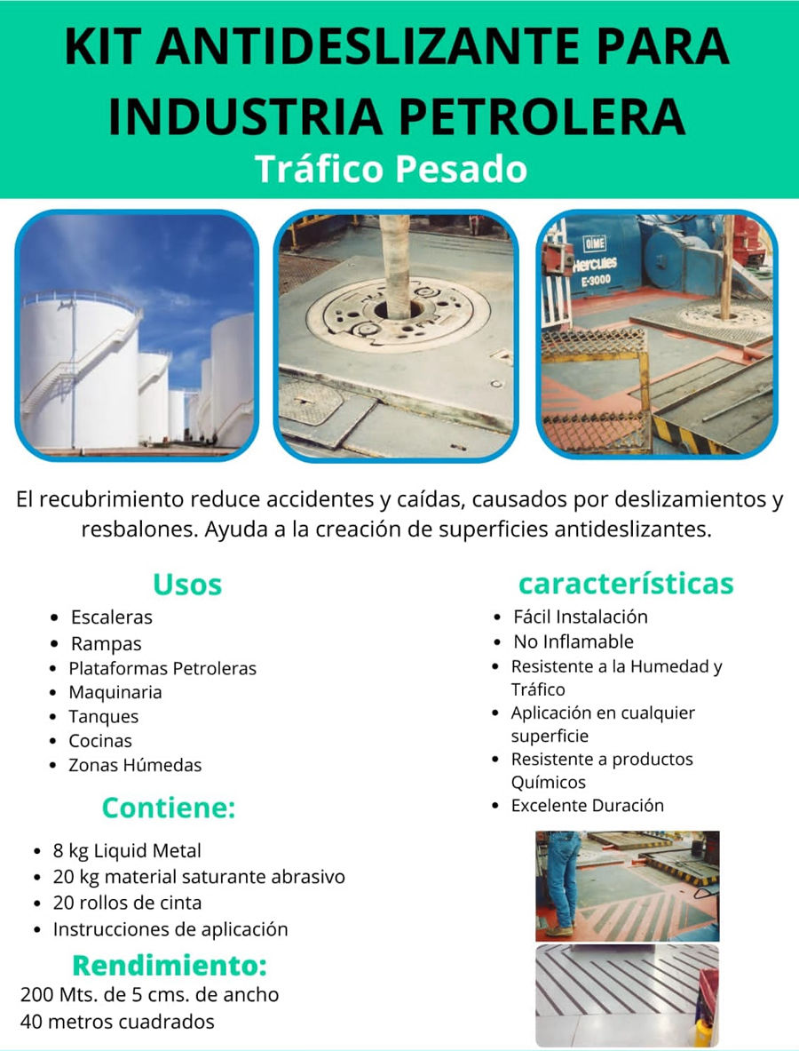 Kit Antideslizante para la Industria Petrolera